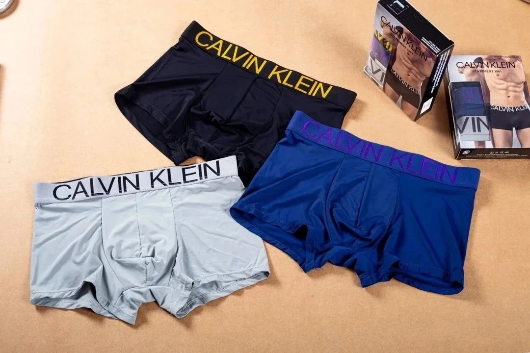 Calvin Klein Men's Cotton Stretch Boxer Briefs - Navy, Blue, Gray