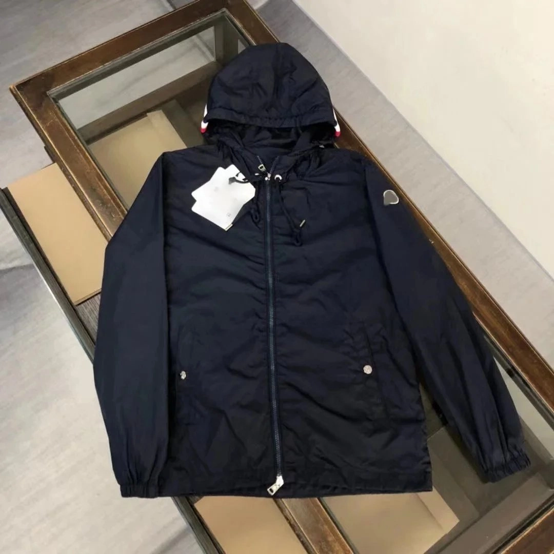 Moncler Genius 7015 Navy Blue Hooded Lightweight Jacket