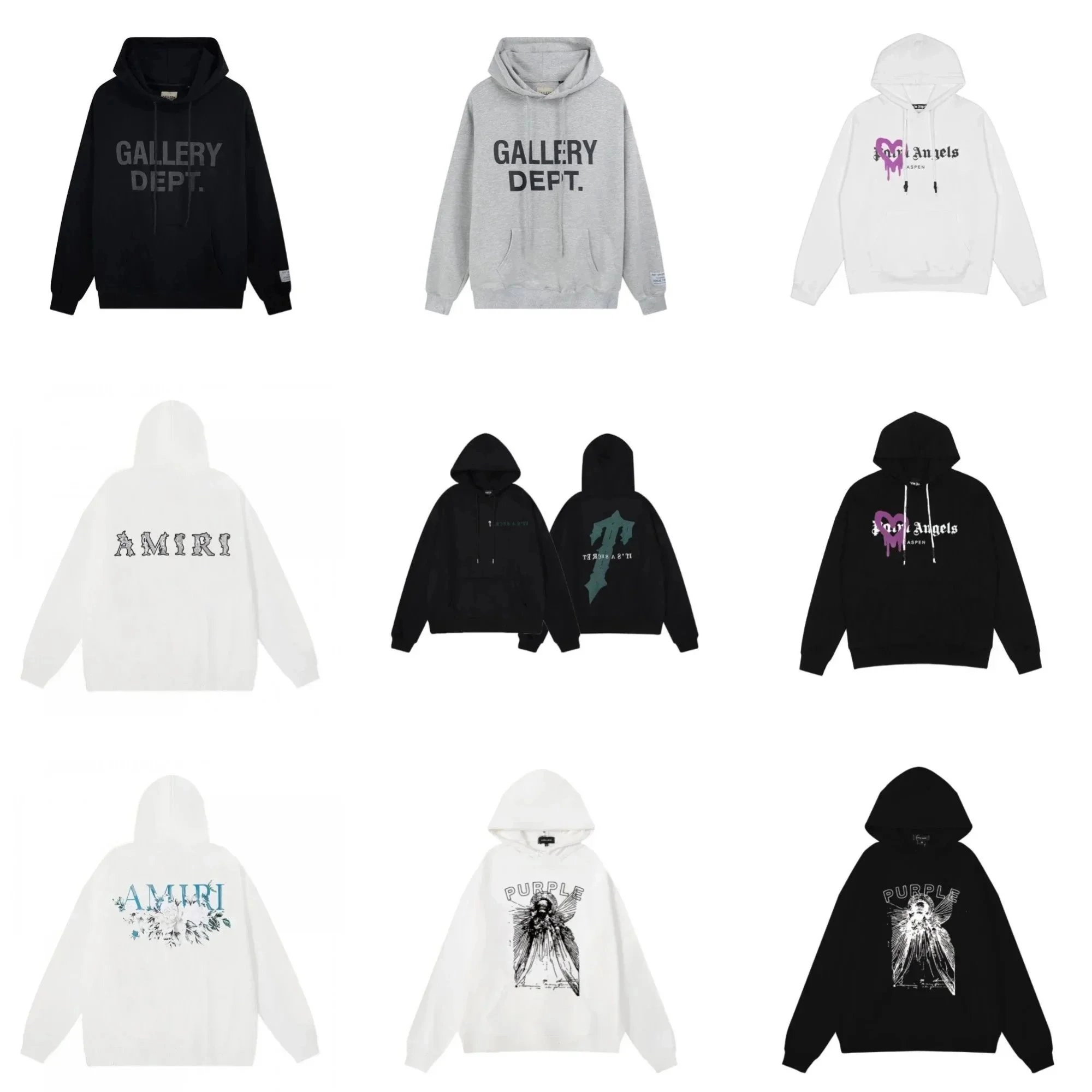 AMIRI Gallery Dept. Hoodie Black Oversized Cotton Pullover