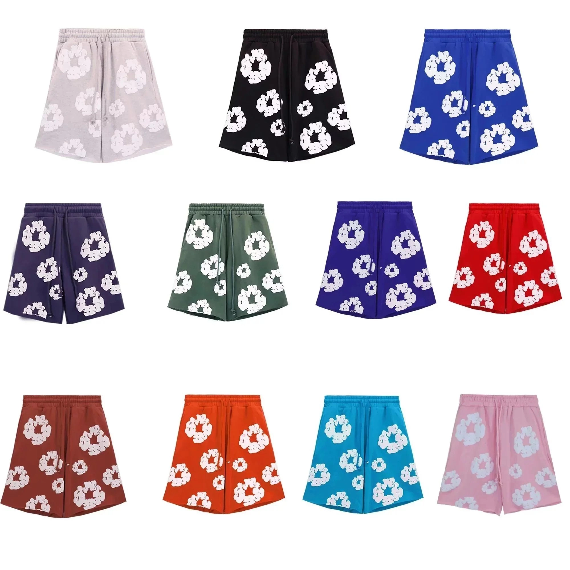 Floral-Print Drawstring Shorts - 12 Color Options