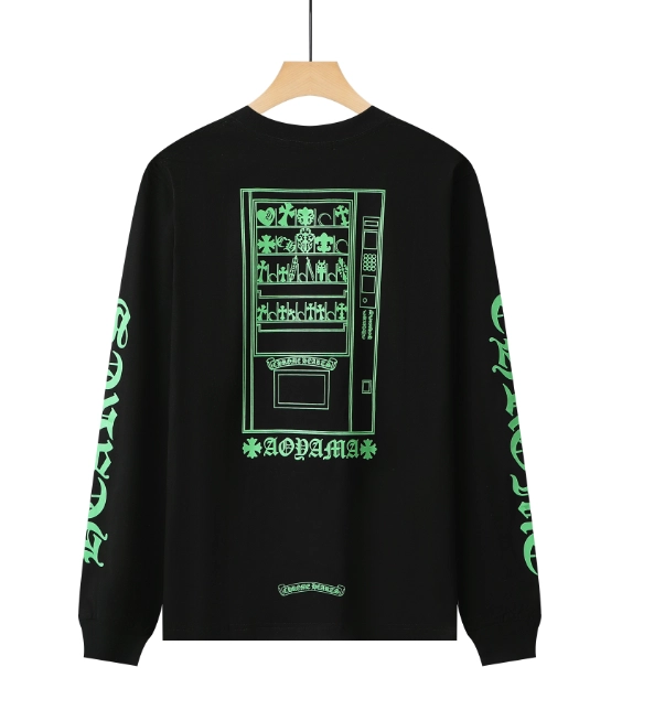 Chrome Hearts Vending Machine Long Sleeve Tee - Black Neon Green
