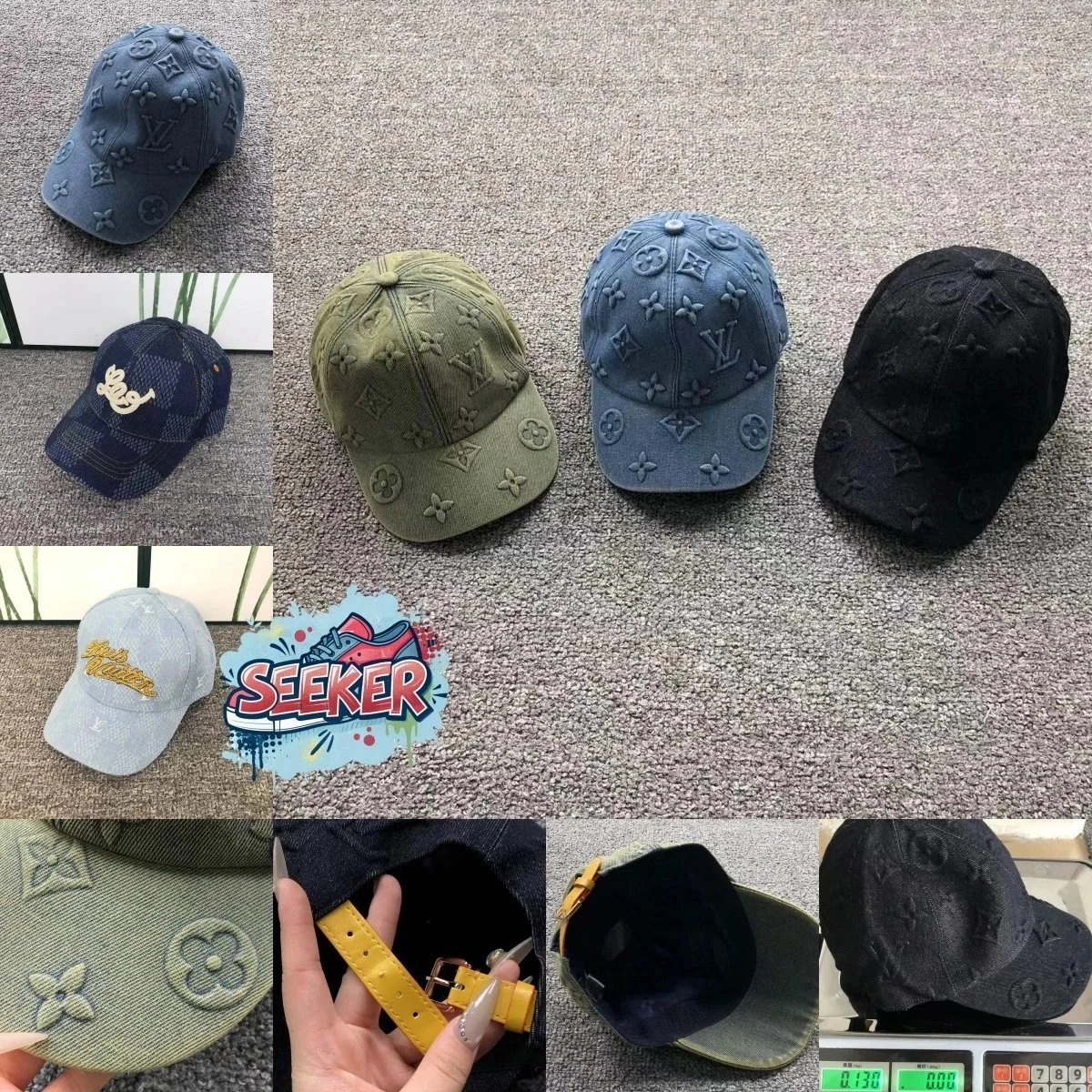 Louis Vuitton Monogram Embossed Denim Baseball Cap