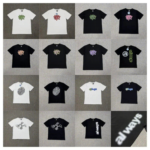 Always Floral Pattern Graphic T-Shirt - White/Black Options