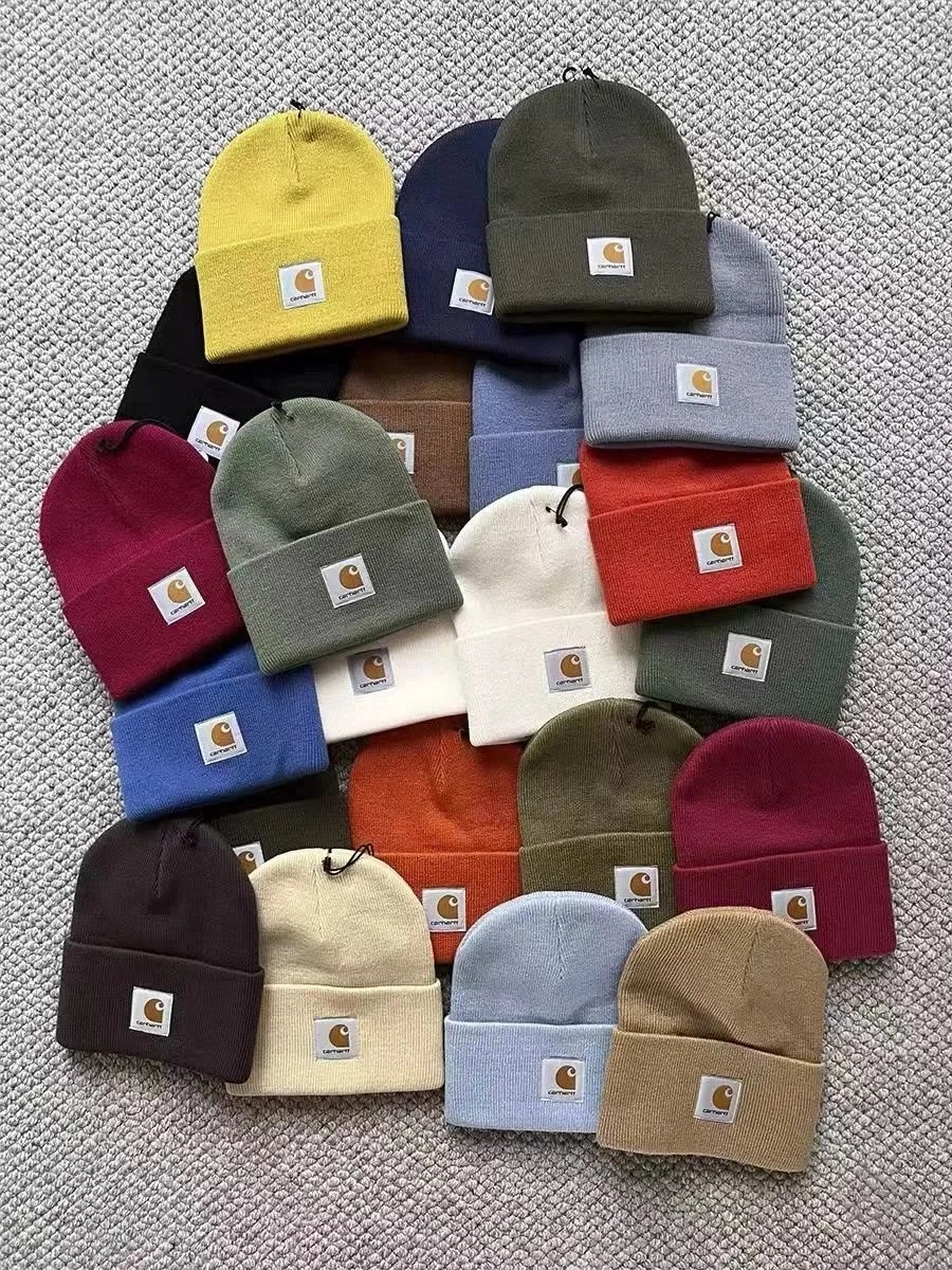 Carhartt WIP Acrylic Knit Beanie with Logo Patch - Multiple Colors