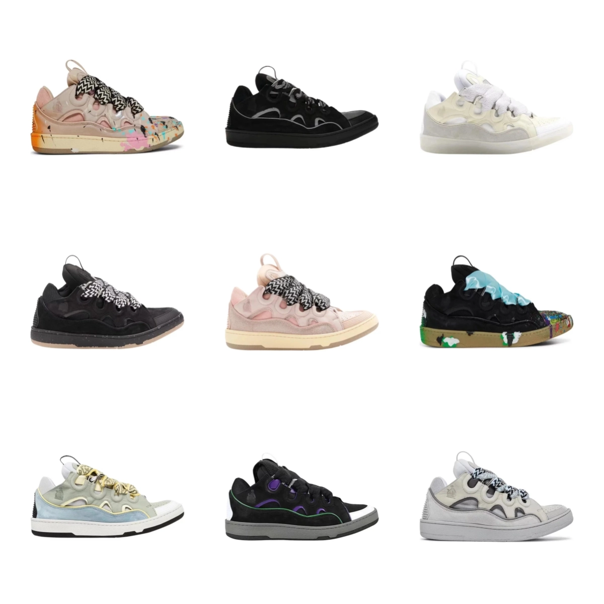 Maison Margiela Replica Sneaker Paint-Splatter Beige Black