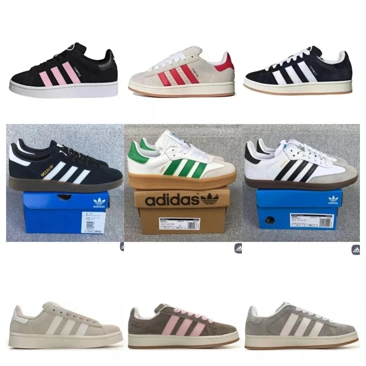 Adidas Campus Classic Sneakers with Three-Stripe Design