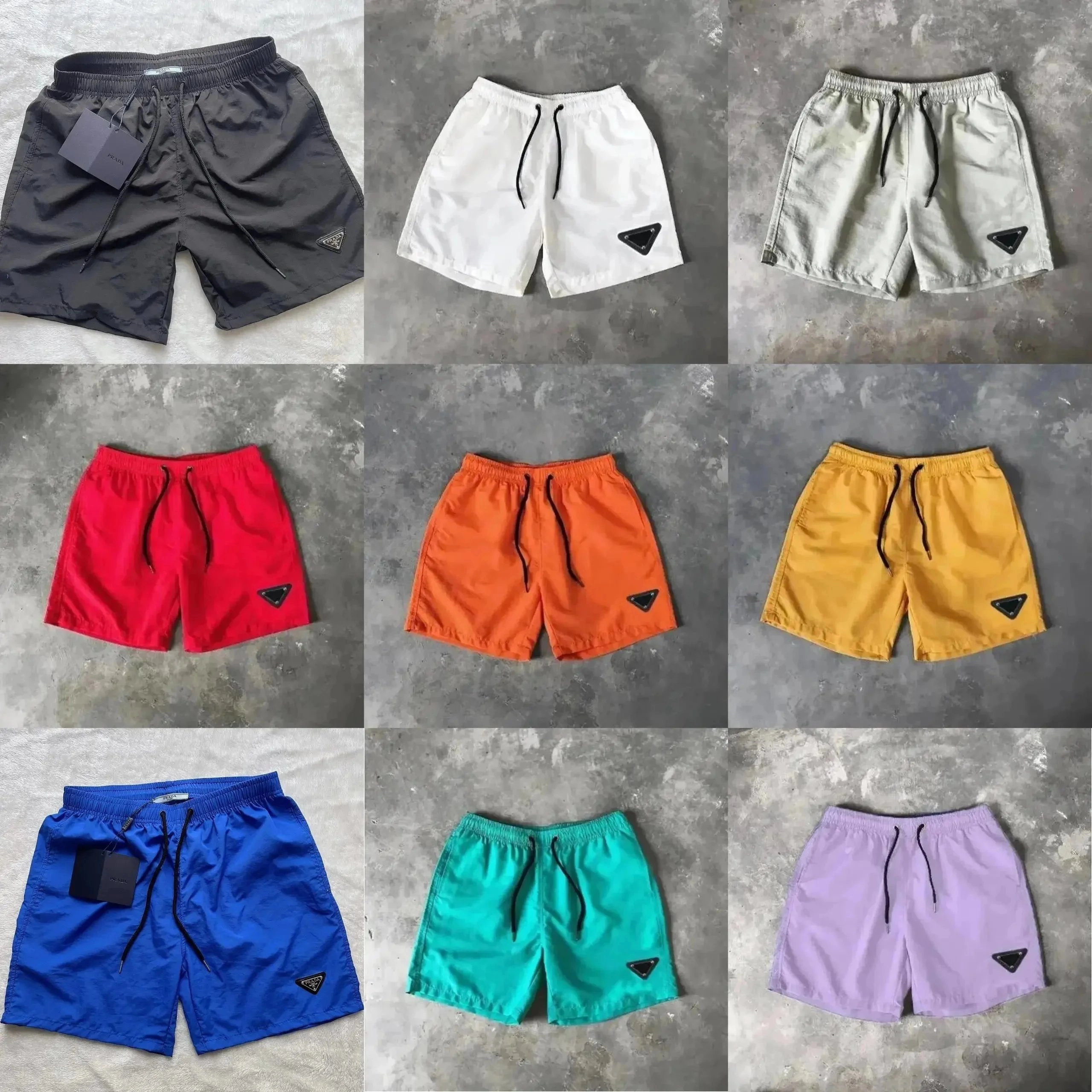 Prada Re-Nylon Triangle Logo Swim Shorts - Black