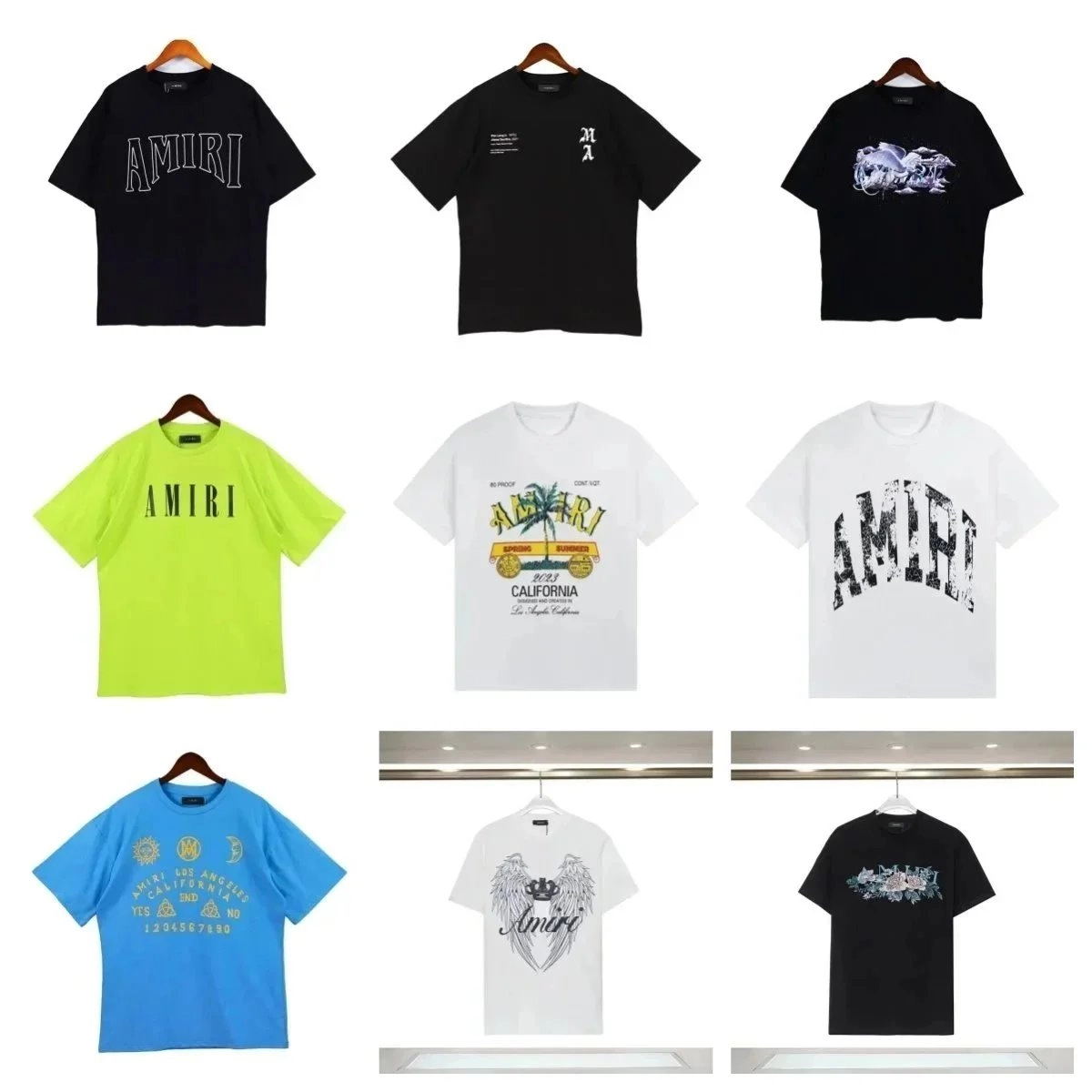 AMIRI Arch Logo Distressed Black T-Shirt