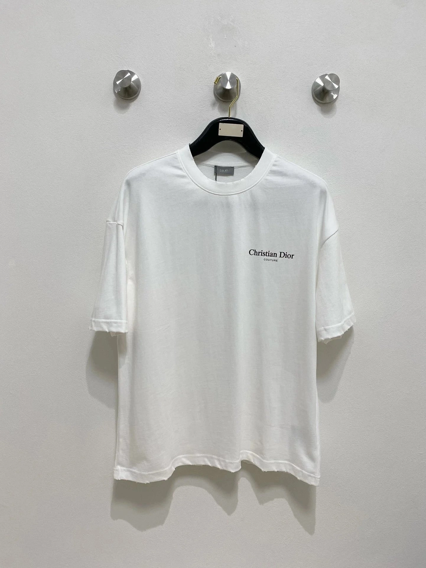 Christian Dior Couture White Oversized T-Shirt with Logo Print