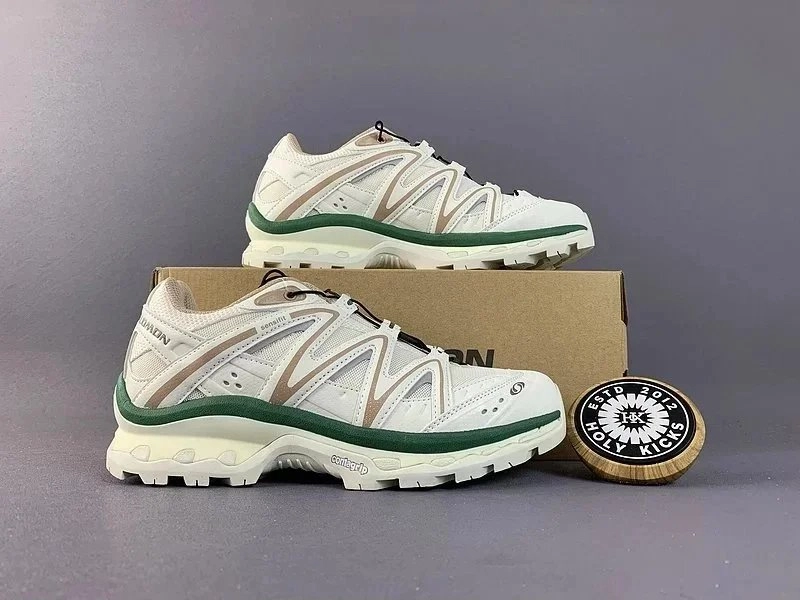 Salomon ACS PRO White Green Beige Trail Running Shoes