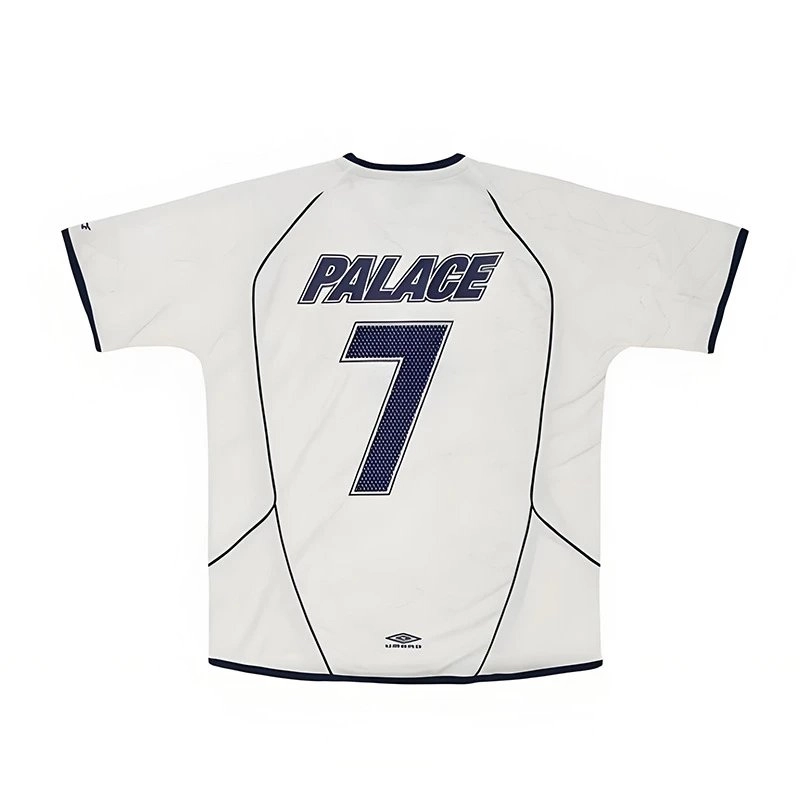 Palace x Umbro White Soccer Jersey with Navy Number 7