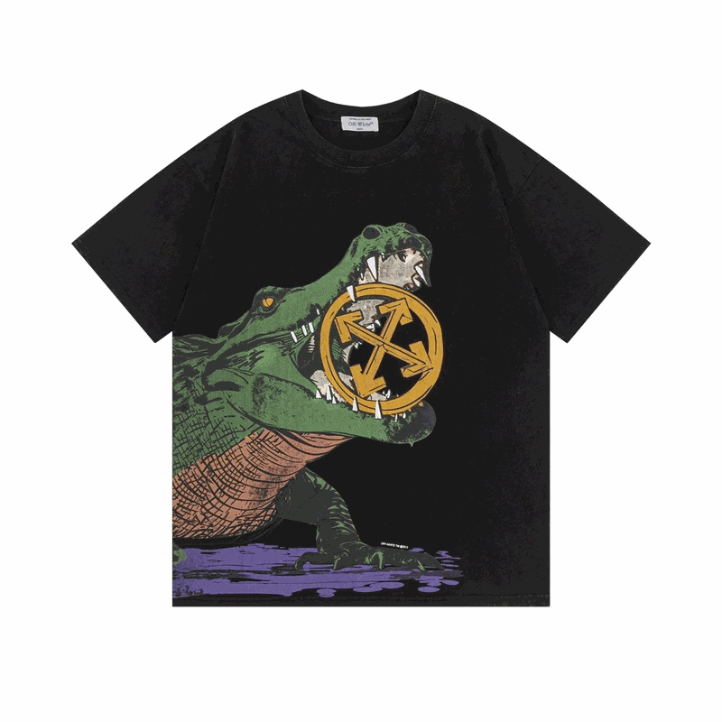 Off-White Dinosaur Graphic T-Shirt Black