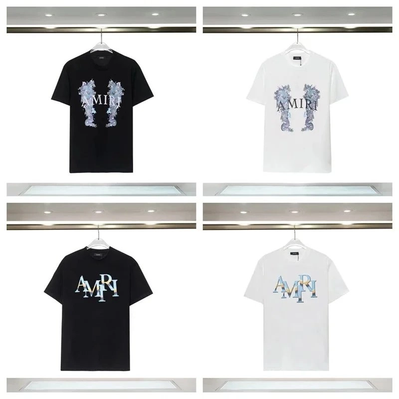 AMIRI Crystal-Embroidered Graphic T-Shirt - Black/White