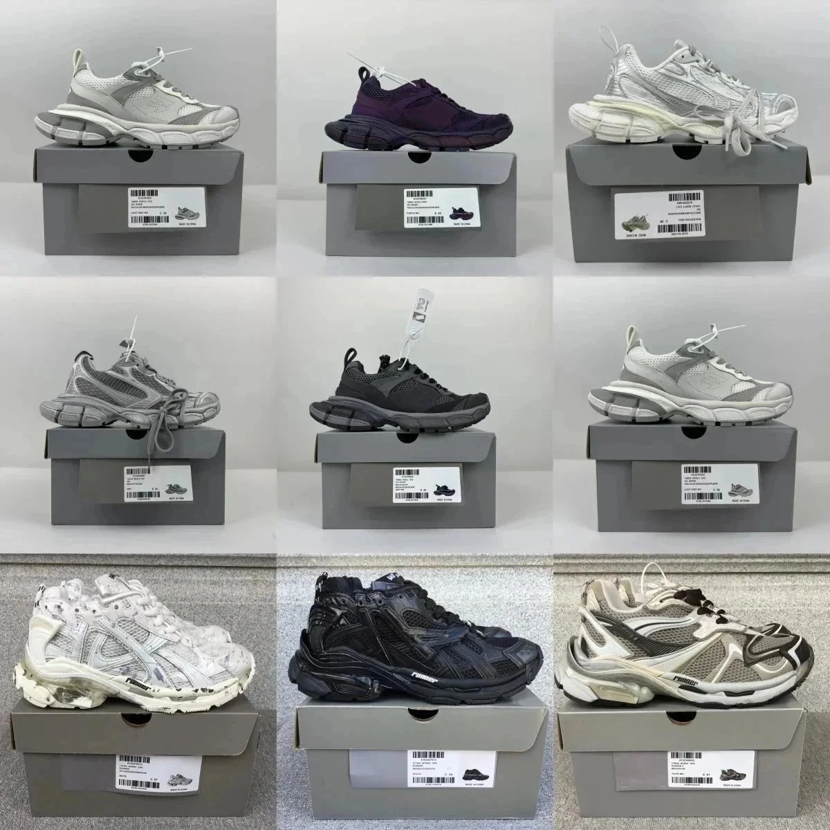 PUMA RS-X Reinvented Triple White Mesh Chunky Sneaker