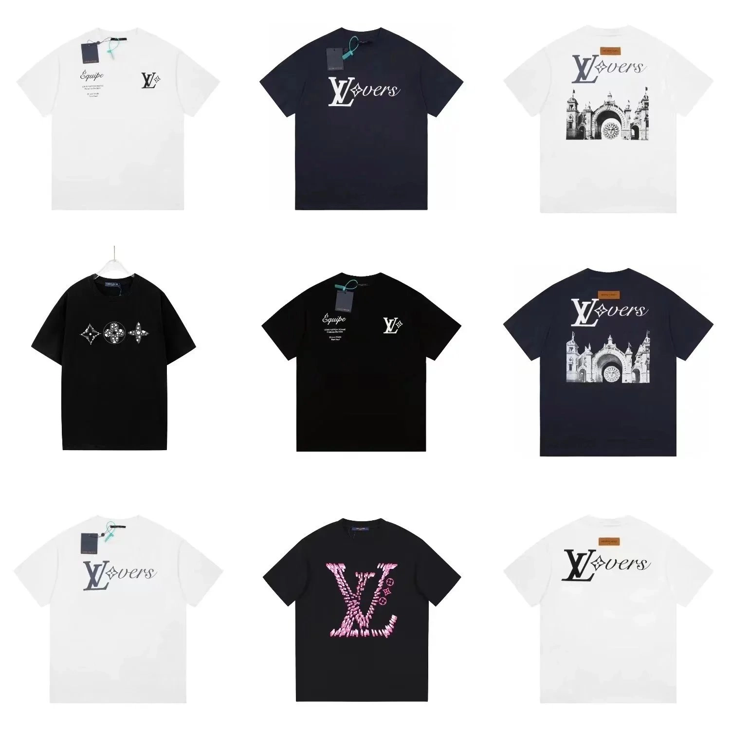 Louis Vuitton LVovers Graphic T-Shirt Black Pink Floral Print