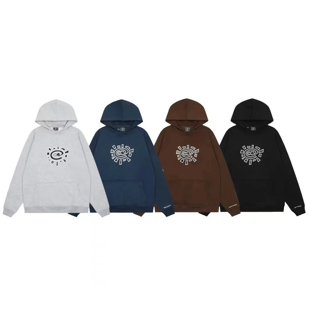 C2H4 Sunburst Logo Hoodie - Gray Navy Brown Black