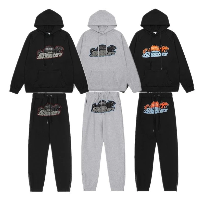 Shooters Panther Graphic Hoodie and Jogger Set - Black/Grey