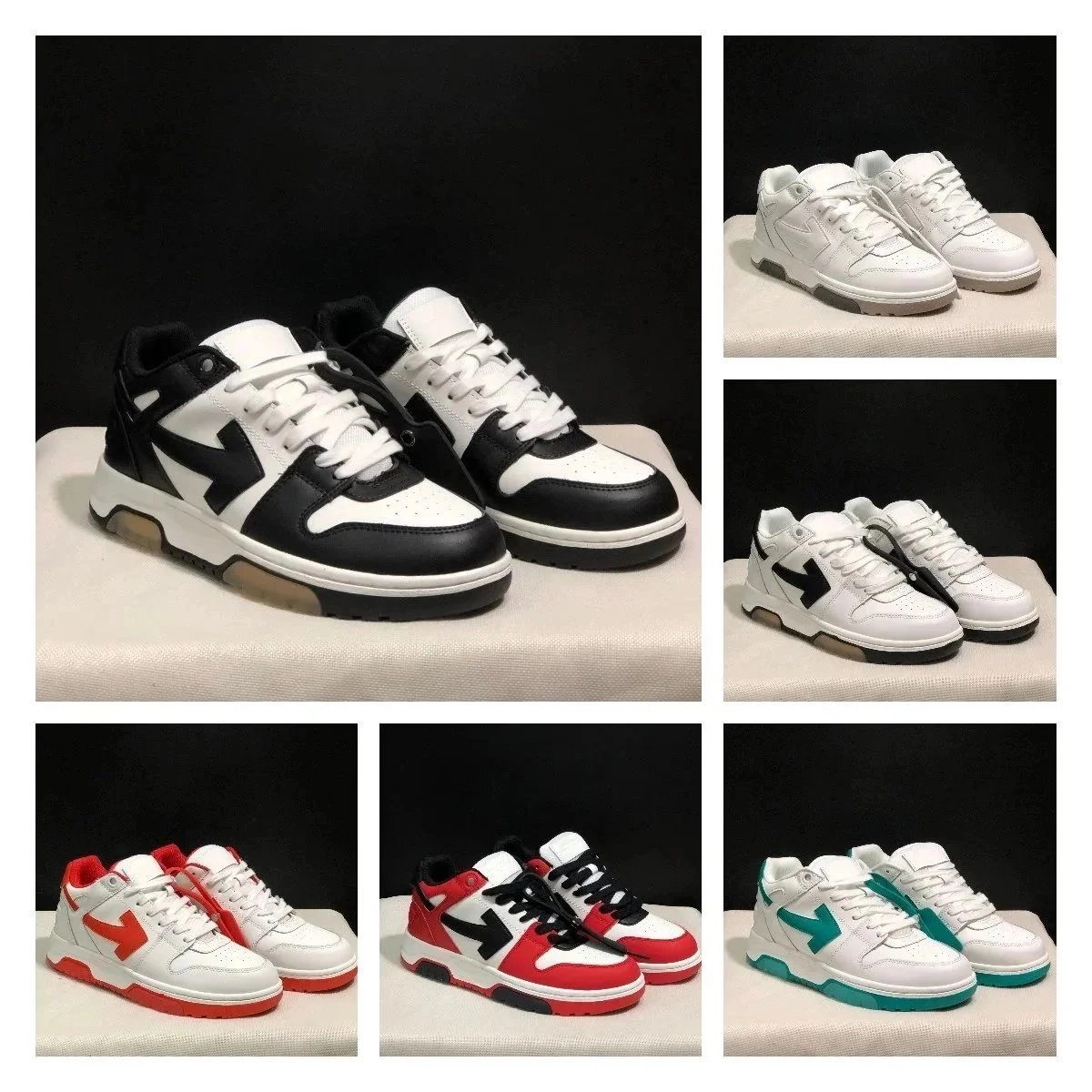 Off-White Diagonal Arrow Low-Top Sneakers Black-White