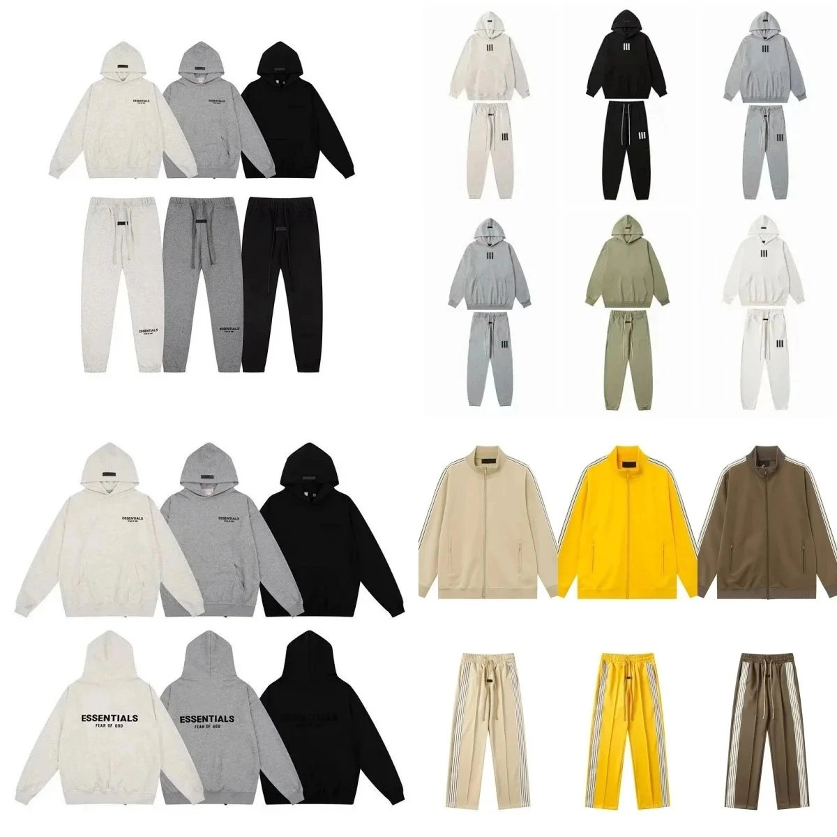 Fear of God Essentials Oversized Hoodie with Triple Stripe Logo