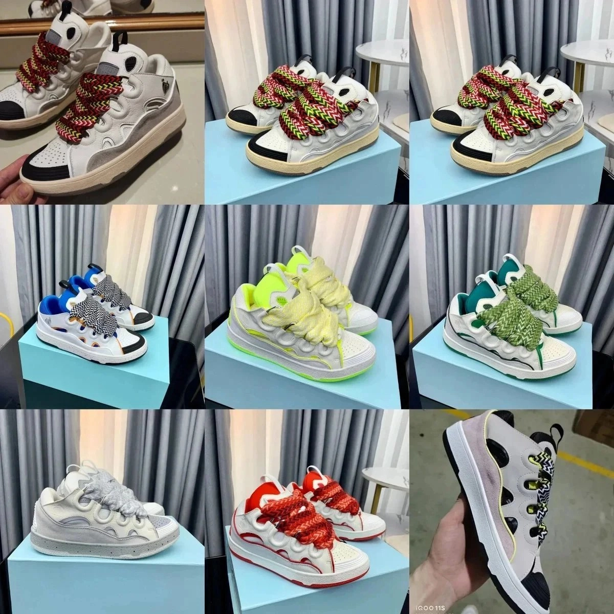 Maison Margiela MM10 Bold Knit-Lace Sneaker White Red Green