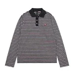 Tommy Hilfiger Fair Isle Pattern Long Sleeve Polo Shirt