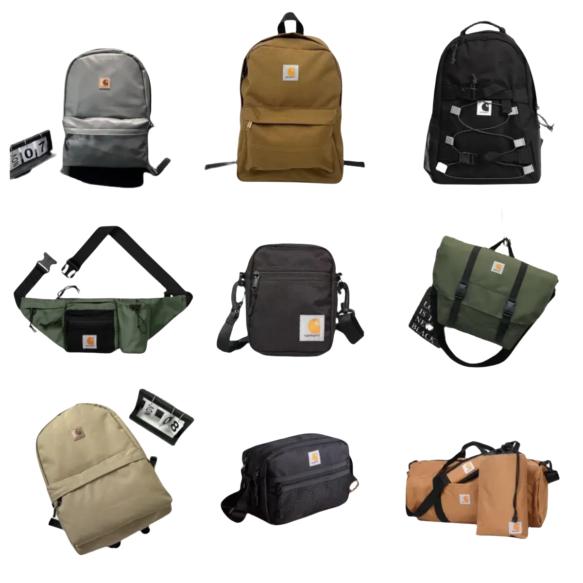 Carhartt WIP Core Backpack in Khaki with Front Pocket