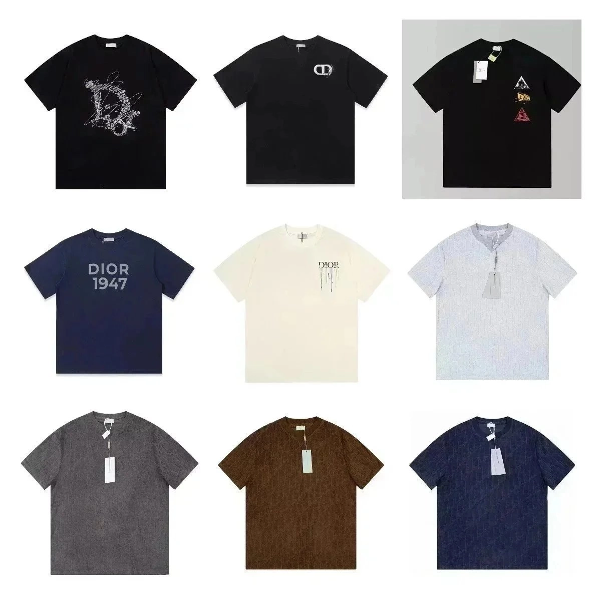 Dior Men's Oversized T-Shirt with Graffiti Logo Black