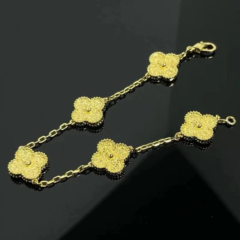 Van Cleef & Arpels Alhambra Four-Leaf Motif Gold Bracelet
