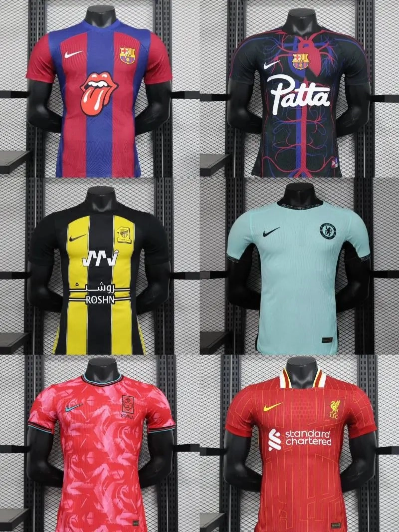 FC Barcelona Rolling Stones Collaboration Jersey - Red Blue Stripes