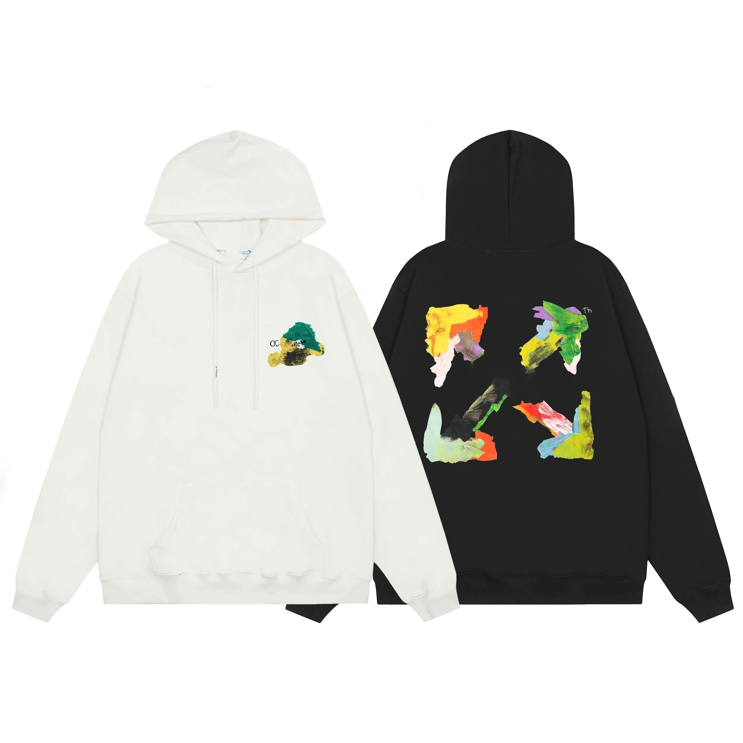 Off-White Paint Splatter Hoodie - White and Black Editions