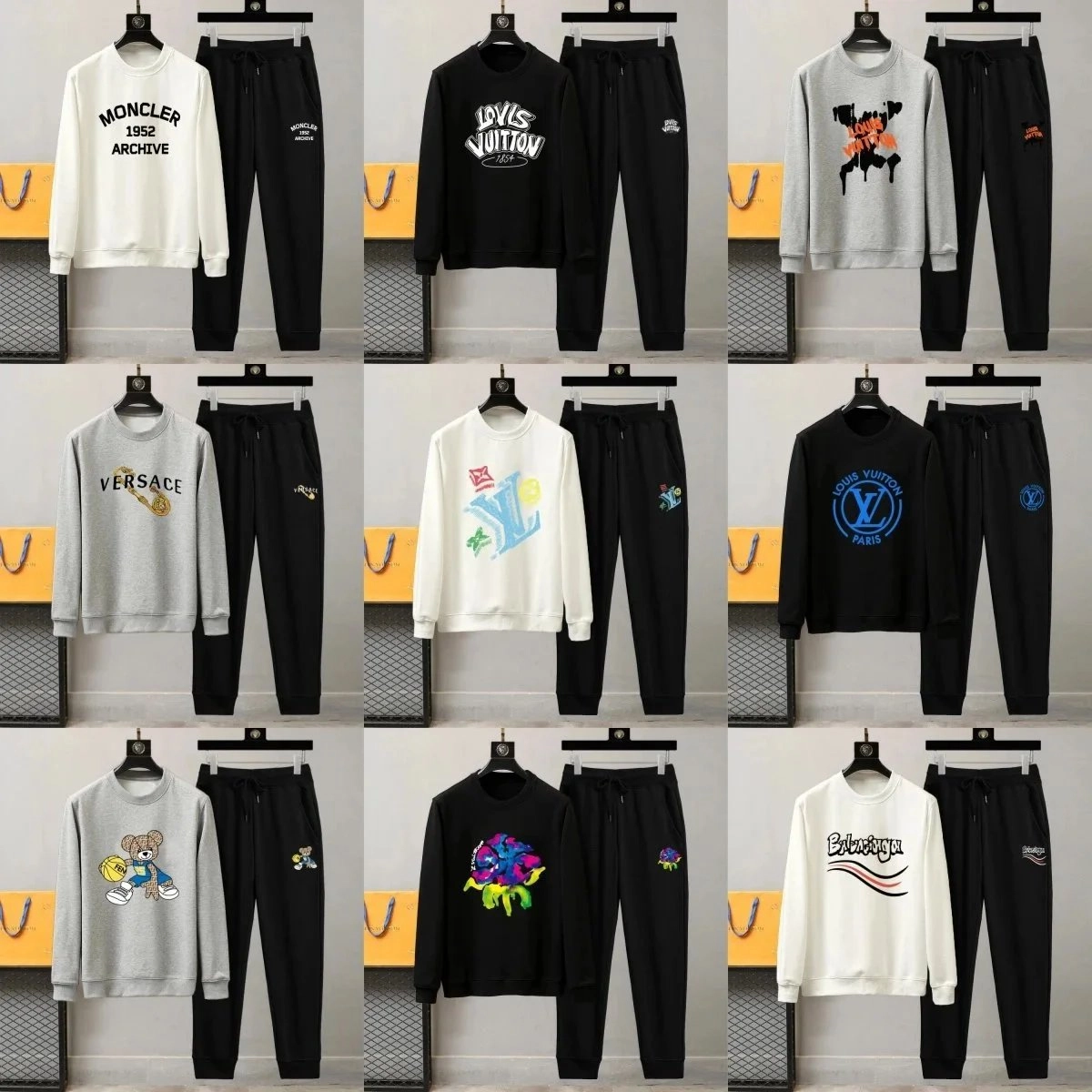 Louis Vuitton Monogram Logo Crewneck Sweatshirt Black