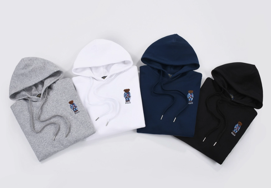 Polo Ralph Lauren Classic Bear Embroidery Hoodie - Gray