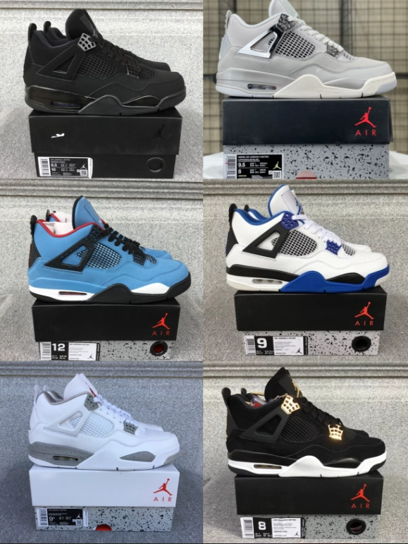 Nike Air Jordan 4 Retro Black Cement OG Men's Basketball Shoes