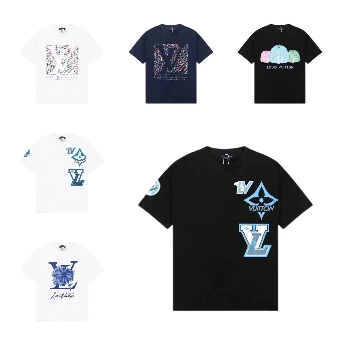 Louis Vuitton Monogram Floral Print T-Shirt Black