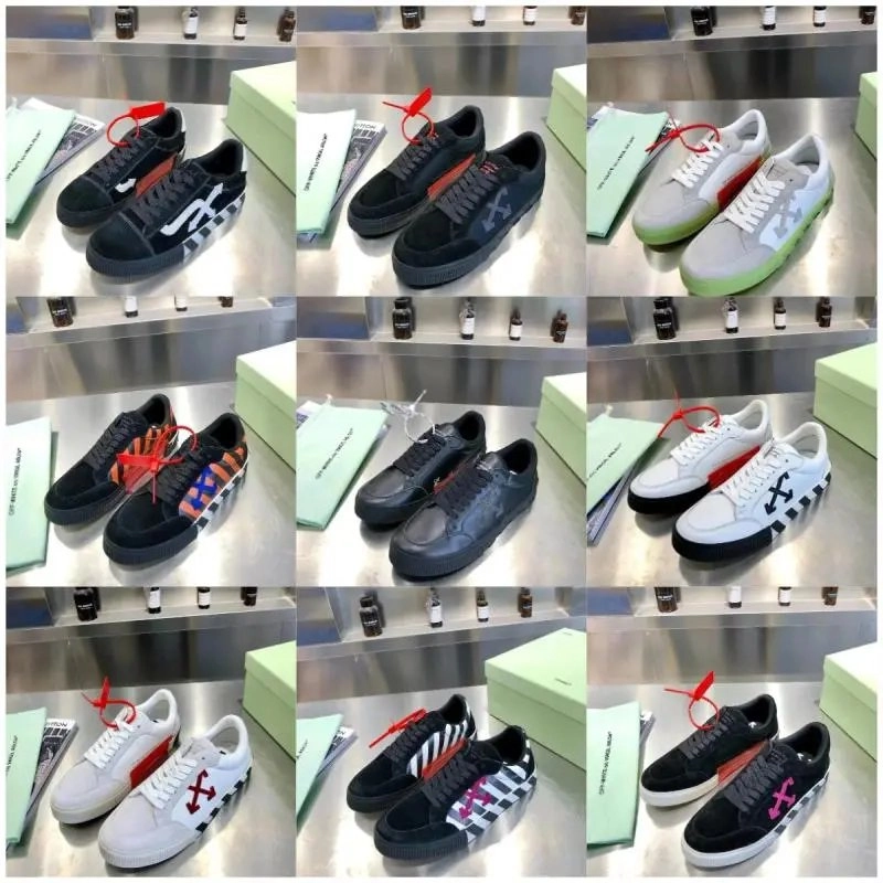 Off-White Diag Low Sneakers Black Suede with Red Zip Tie