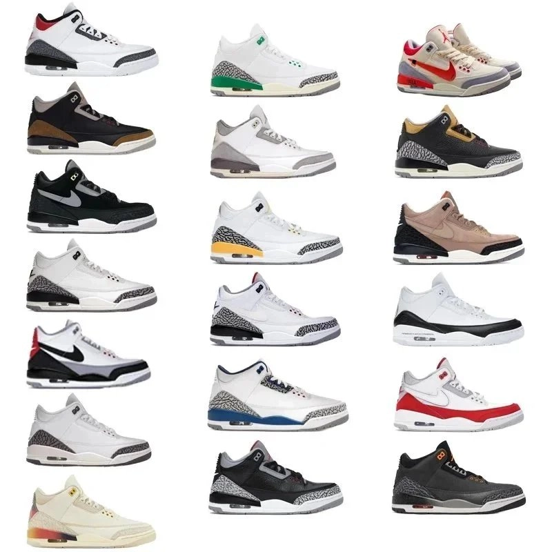 Nike Air Jordan 3 Retro White Cement Grey Elephant Print