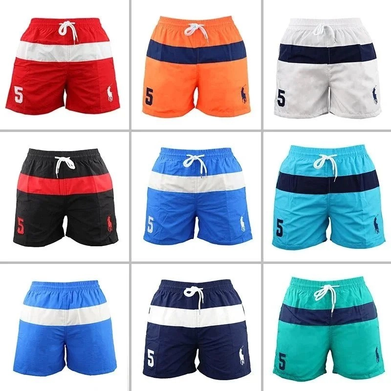 Polo Ralph Lauren Classic Stripe Swim Trunks - Red White Navy
