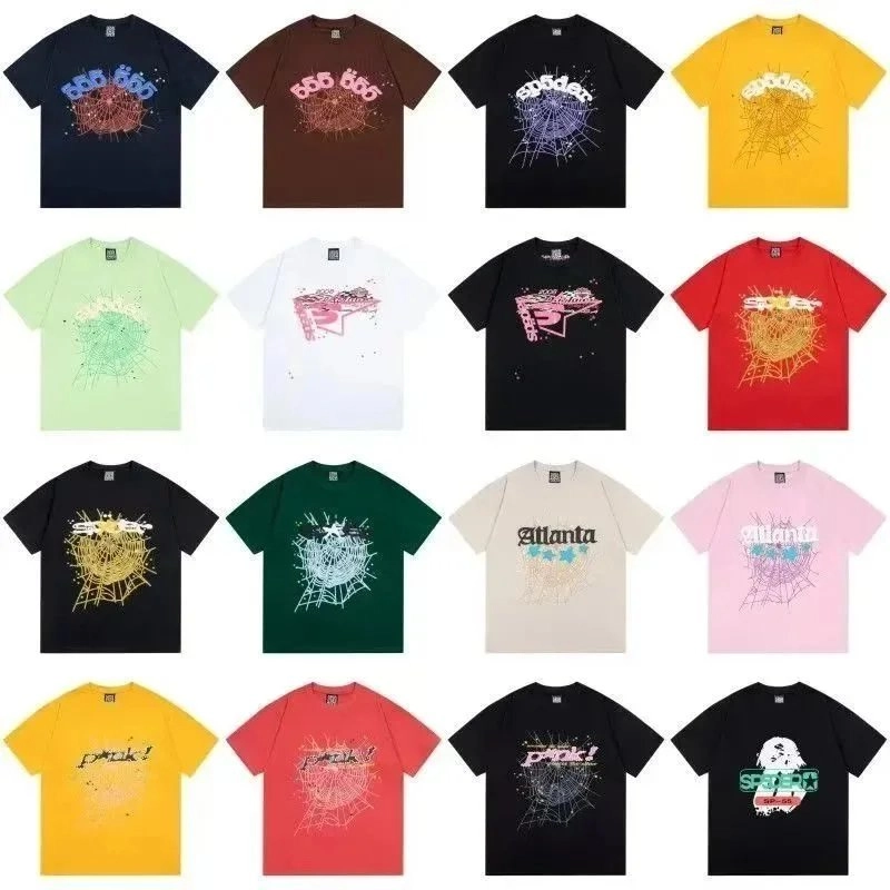 Spider Web Graphic Tee - Neon Yellow Spider Logo Print