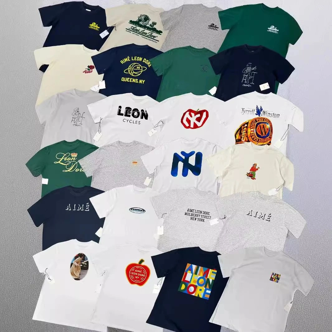 Aim&eacute; Leon Dore Queens NY Graphic T-Shirt Navy Blue