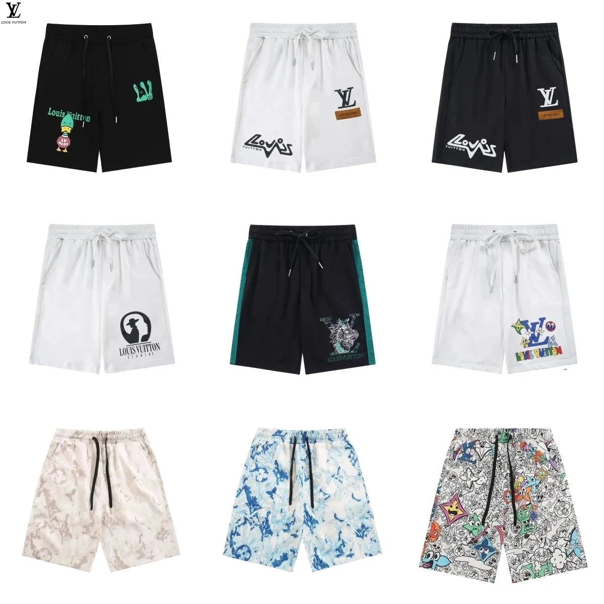 Louis Vuitton x Takashi Murakami Collaboration Shorts - Black