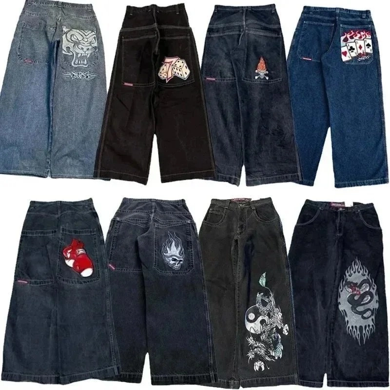 Ecko Unltd Baggy Denim Pants with Embroidered Back Pocket Art