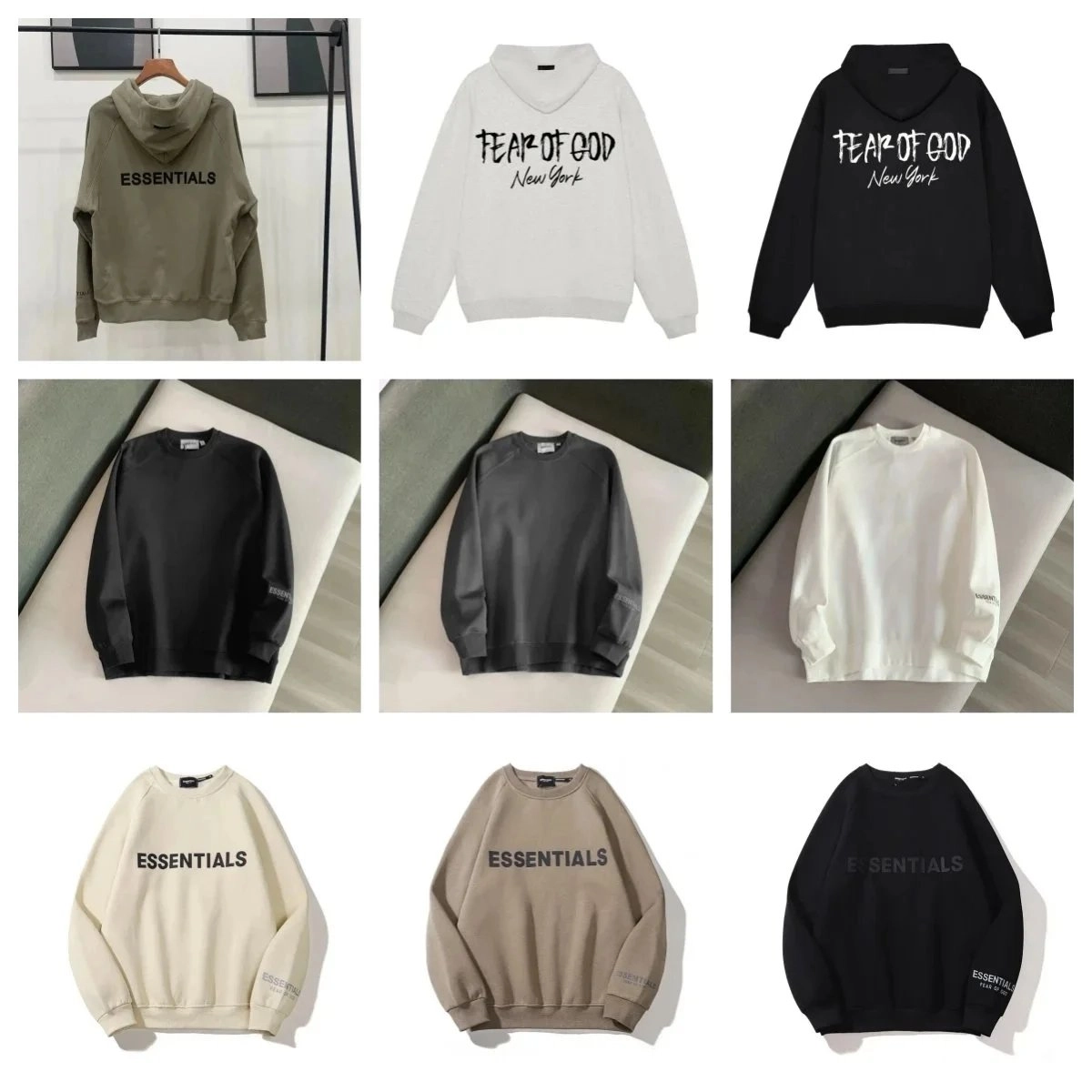 Fear of God Essentials Hoodie Black Graphic Print