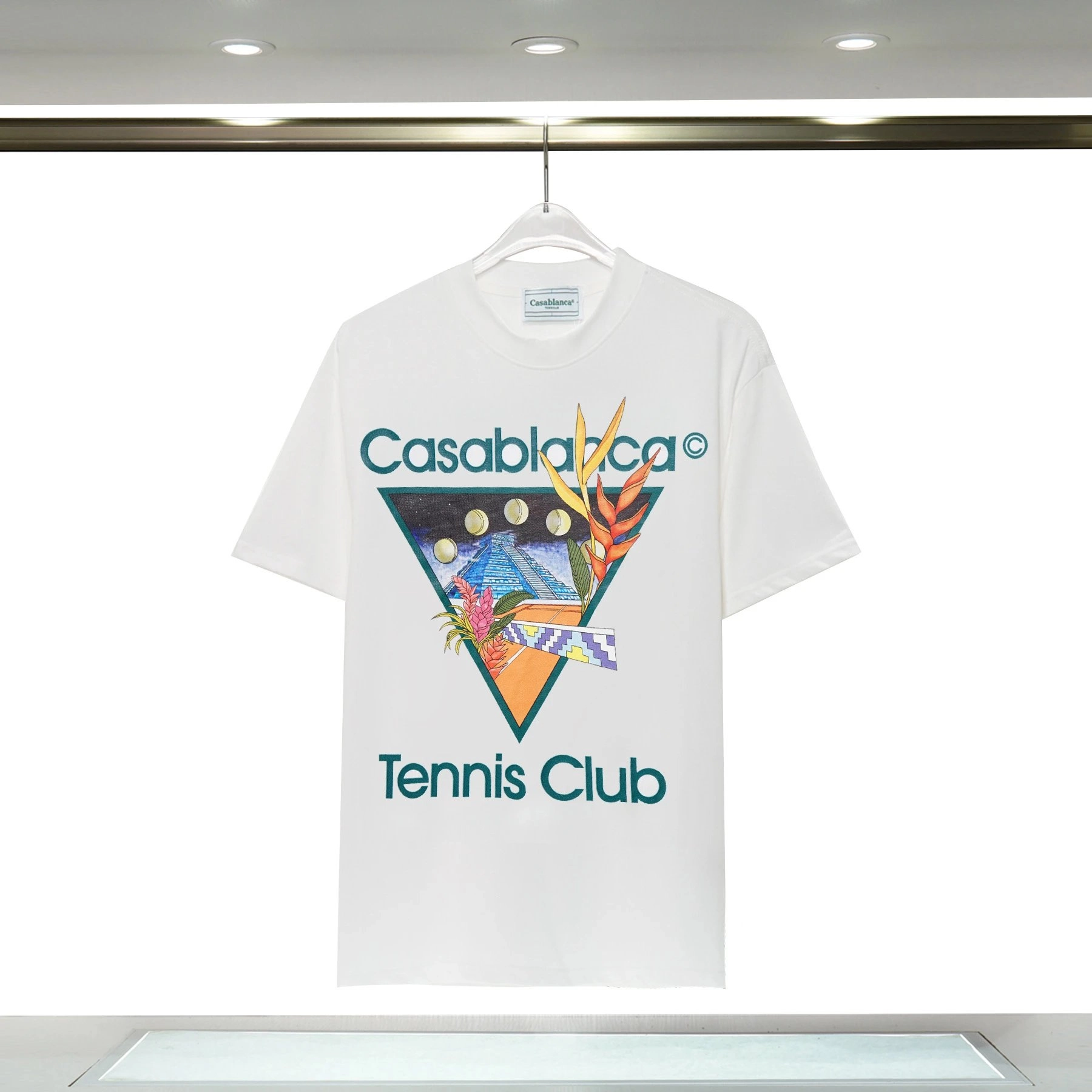 Casablanca Tennis Club Graphic T-Shirt - White