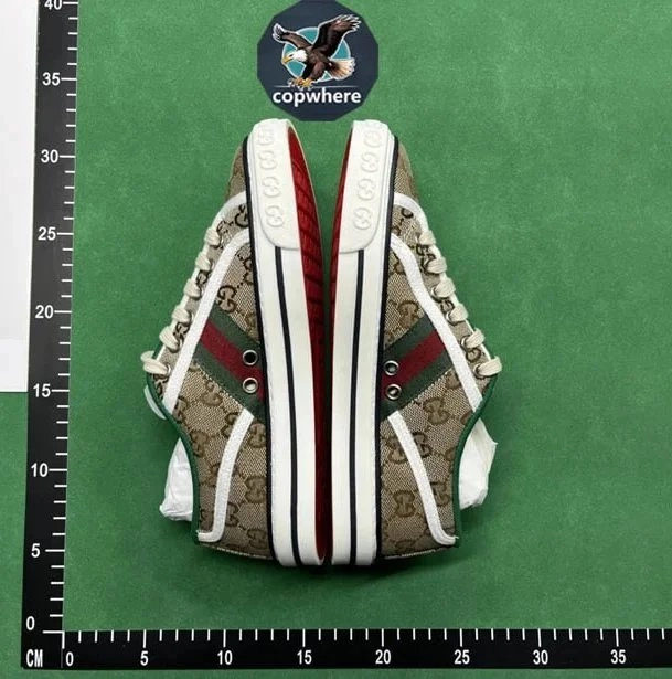 Gucci Ace GG Canvas Low-Top Sneakers Red Green Web Stripe