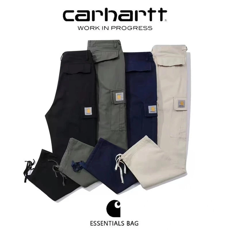 Carhartt Essential Bag Cargo Pants - Black Olive Navy Beige