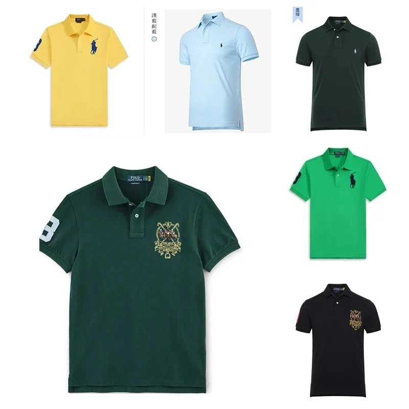Polo Ralph Lauren Custom Fit Polo Shirt Forest Green Crest Embroidery
