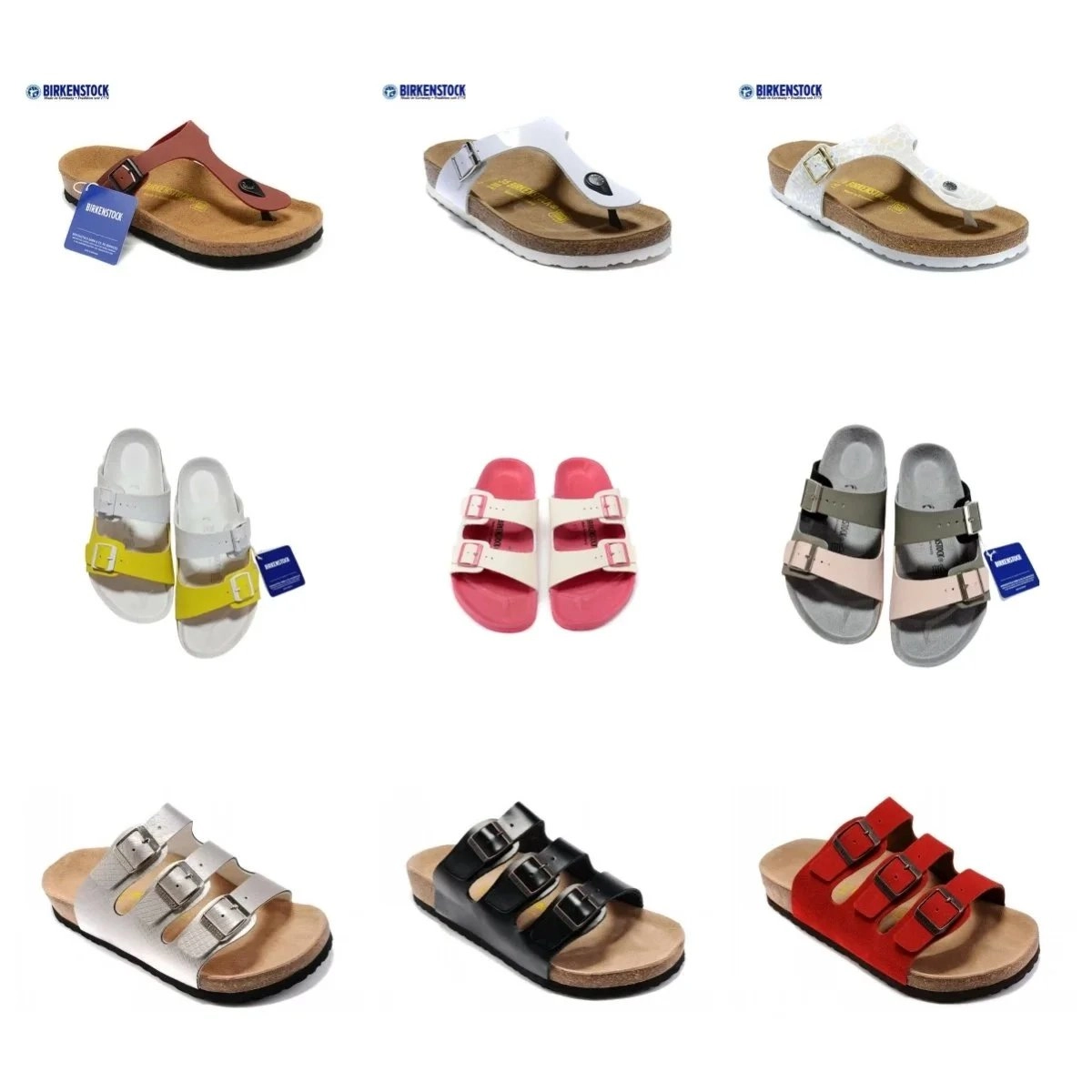 BIRKENSTOCK Gizeh Thong Sandal Brown Leather Cork Sole