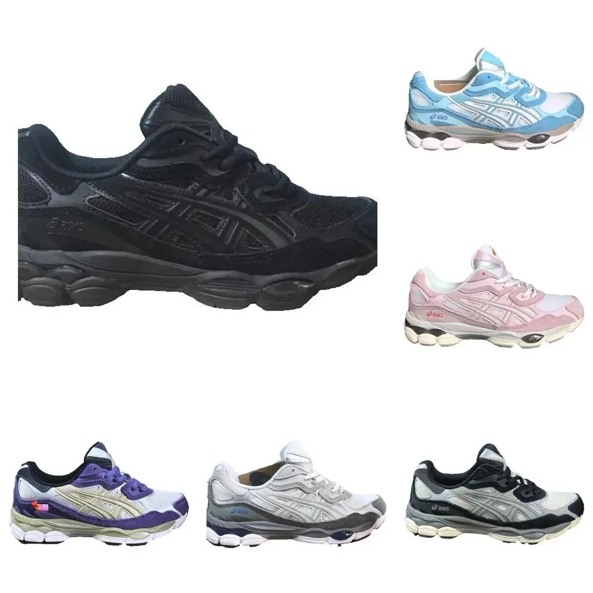 ASICS Gel-Kayano 14 Black Mesh Running Shoe with Chunky Sole