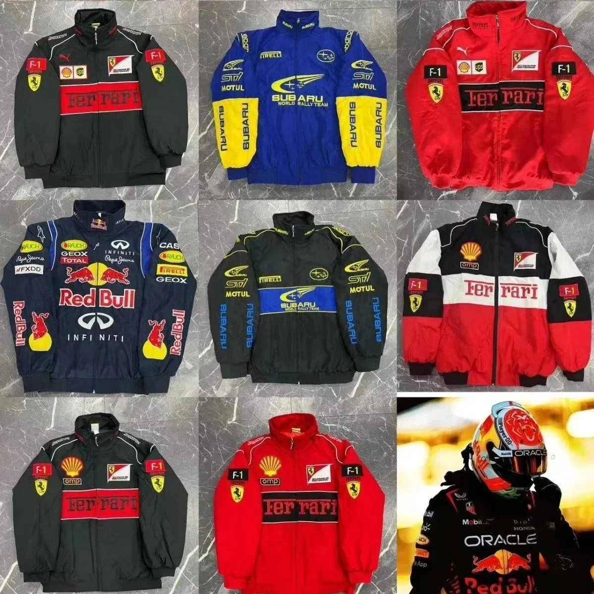 Ferrari F1 Team Racing Jacket Red Black Shell OMP Official