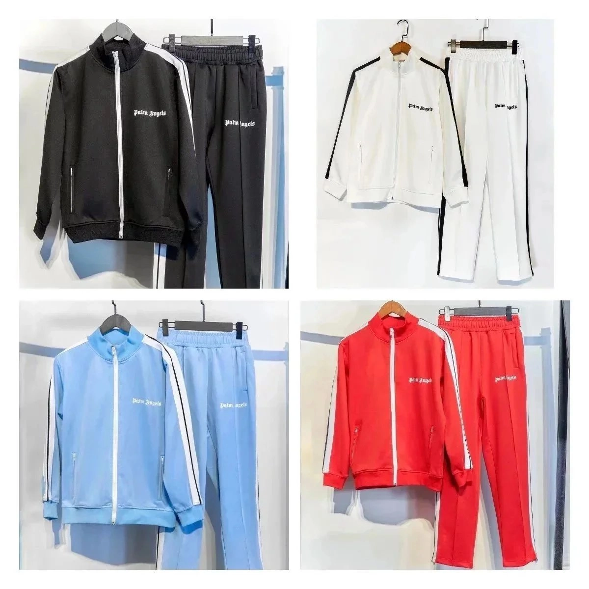 Palm Angels Track Suit Set - Black White Blue Red Color Options